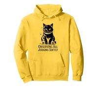 Observing All Judging Softly Cat Lover Feline Pet Meow Cats Pullover Hoodie