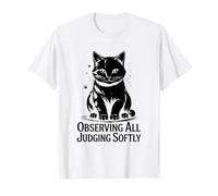 Observing All Judging Softly Cat Lover Feline Pet Meow Cats T-Shirt