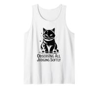 Observing All Judging Softly Cat Lover Feline Pet Meow Cats Tank Top