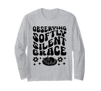Observing Softly Silent Grace Cat Lover Feline Pet Meow Cats Long Sleeve T-Shirt