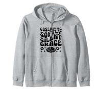 Observing Softly Silent Grace Cat Lover Feline Pet Meow Cats Zip Hoodie