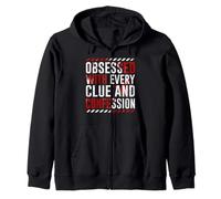 Obsessed With Every Clue And Confession True Crime Zip Hoodie