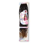 Obsession 2X Hawaiian Nu Locs Crochet Braid Hair, 24 Inch (T27) | Pre-Loop Latch & Hook, Curly Ends, Multiple Colours Available, Synthetic Braiding Hair, Faux Locs Style