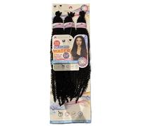 Obsession Pre-Fluffed Water Pop-In Twist Hair, 24 Inch, 3 X Pack, Perfect for Crochet and Locs, Color 4 Dark Brown