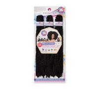 OBSESSION SYNTHETIC CROCHET SOFT BRAID / 3X PRE-FLUFFED/VALUE PACK/POPPIN TWIST 16" COLOR 1B