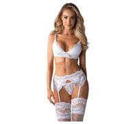 Obsessive 810-SEG-2 - Lace Lingerie Set (White)