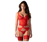 Obsessive Cupide Desire - Sheer Lace Top Set (Red)