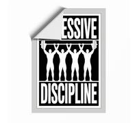 Obsessive Discipline Typography Unframed Wall Art Print A3 (42×29.7cm), Wall Decor for Living Room, Bedroom, Office & Home, Art Gift