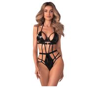 Obsessive Keira - Strappy Bodysuit (Black) - L/XL