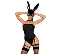 Obsessive OB7008 Sexy Bunny - Black Bunny Girl Costume - L/XL