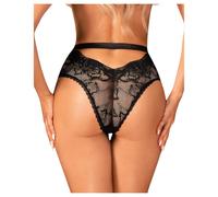 Obsessive Olvidia - Black Floral Lace Trim Panties - M/L