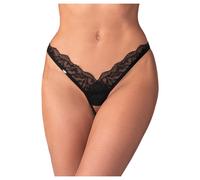 Obsessive - Sheer Lace Thong (Black) - 2XL/3XL