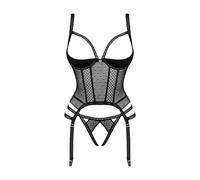 Obsessive Women's Corset Sheer Open Cups Lanelia