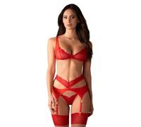 Obsessive Women's Cupide Desir Bra Set Red S/M