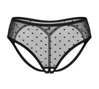 Obsessive Women's Panty Crotchless Black S/M