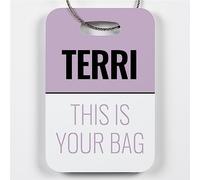 OBSESSO Personalised Luggage Bag Tags, Custom Travel Tag - This is Your Bag (Thistle) - 1 count - Purple - 100mm x 70mm - Plastic - Glossy - Rectangular With Rounded Corners - LABEL