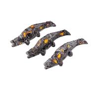 Obsidian Crocodile Figurine - Handcrafted Black Obsidian or Firestone Crocodile, Spiritual and Healing Crystal Decor(Flamestonecrocodile)