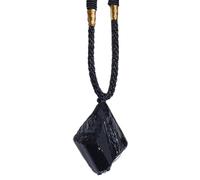 Obsidian Crystal Pendant - Black Obsidian, Natural Stone Necklace Raw Polished Energy Charm | Handcrafted Spiritual Healing Jewelry Protection, Gemstone Pendant For Meditation