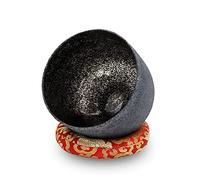 Obsidian Crystal Singing Bowl -Made By Natural Raw Stone, Chakra Bowl with Heavy Duty Carrying Cases, Mallet & Silk O-Ring, Gift for Yoga Meditation & Sound Healing (Color : 440Hz_6Inch B)