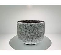 Obsidian Gemstone Fusion Crystal Singing Bowl D Sacral Chakra 10 inch with Free Rubber Mallet O ring Suede Striker
