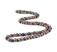 Obsidian Hematite Tiger Eye Beaded Men Natural Onyxs Necklaces Women