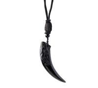 Obsidian Necklace - Black Healing Pendant, Cord | Protective Energy Jewelry, Crystal for Spiritual Balance, Meditation, Mindfulness Practice for Men, M, Consulte la descripción, Alloy