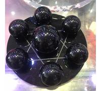 Obsidian Seven-Star Array Crystal Ball Ornament Home Decor Gemstone Stone