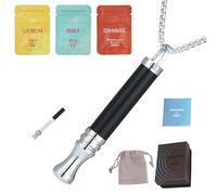 Obsidian Smoking Quit Chain, Smoking Ceasing Aid with Filters, Quit Smoking Necklace for Various Flavours (Orange, Mint and Lemon)