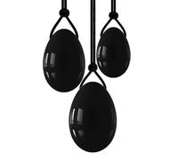 Obsidian Yoni Egg Yoni Wand Set Natural Stone Love Eggs Drilled and Undrilled Egg for Kegel Exercise Feminine Product-Drilled Egg No Box
