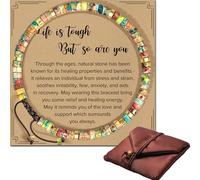 OBSOLLDD Inspirational Strength Bracelet,Life is Tough But So are You,Dont Let the Hard Days Win,Get Well Jewelry for Friends Friendship Spiritual Gift
