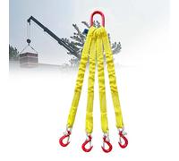 Obstacle car 4-Leg Bridle Rigging Straps With Hooks, Polyester Lifting Sling, Heavy Duty Overhead Crane Hoist Accessories For Engine Pulling, Truck Loading, Industrial Warehouse Breakdown car(2.5m)