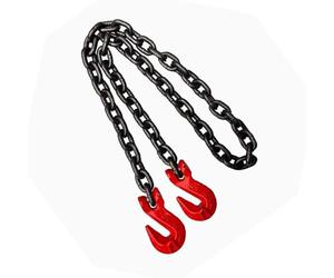Obstacle car Obstacle Car Towing Rope G80 Transport Binder Chain, Tow Chain With Clevis Grab Hooks, 3,300 Lbs Safe Working Load | Heavy Duty Chain For Transporting,Towing, Tie-Down Breakdown car(1 ton