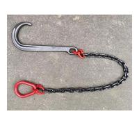 Obstacle car Tow Hook,J Tow Hook, J Type Trailer Hook - Truck Hook Up Lanyard, Hanging Chain Hook 4T Brake Rope Trolley Rope Transport Chain, High Strength Rescue Vehicle Accessories Breakdown car(B)