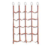 Obstacle Climbing Net - Rainbow Rope Net for Jungle Gyms | polyester Treehouse Cargo Net with Ladder, Strong Outdoor Netting with Rings for Kids Adventure Backyard Playground Fun Activities
