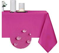 Obstal 210GSM Rectangle Table Cloth - Heavy Duty Water Proof Microfiber Tablecloth, Decorative Fabric Table Cover for Outdoor and Indoor Use (Plum Red,60 x 84 Inch)
