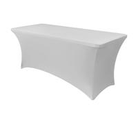 Obstal 6ft Stretch Spandex Table Cover for Standard Folding Tables - Universal Rectangular Fitted Tablecloth Protector for Party