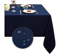 Obstal Rectangle Table Cloth, Oil-Proof Spill-Proof And Water Resistance Microfiber Tablecloth, Decorative Fabric Table Cover For Outdoor And Indoor Use (Navy Blue, 60 X 84 Inch)