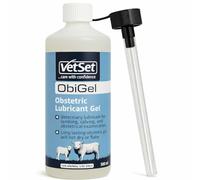 Obstetric Lubricant Gel 500 ml | Veterinary Lubricating Gel for Calving, Breeding & Pregnancy Examinations with Applicator Tube | Long-Lasting, Non-Drying Formula | ObiGel by VetSet