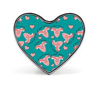 Obstetrical Nurse Cervix Cute Heart Brooch Pin Funny Lapel Tie Pin Crafts Badge for Costume Accessory