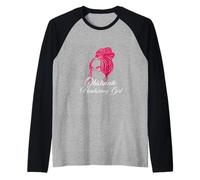Obstinate Headstrong Girl Messy Bun Jane Austen Readers Raglan Baseball Tee