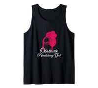 Obstinate Headstrong Girl Messy Bun Jane Austen Readers Tank Top