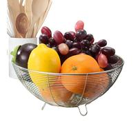 Obstkorb aus Draht | Modern runde Obstschale mit Ständer | Großer Obstständer aus Metall für die Küchentheke, das Wohnzimmer oder den Esstisch, robust, offene Aufbewahrungsschale für Obst, Snacks un