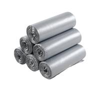 Obstnny 10L Small Bin Liner Bgas, 150 Bags / 6 Rolls Trash Bin Bag for Bathroom Bedroom Office, Grey