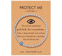 OBSUN Bracelets for Women, Animal Evil Eye Bracelets, Birthday Graduation Christmas Gifts for Friends Sisters Mom Daughter, One Size, Stainless Steel, Cubic Zirconia