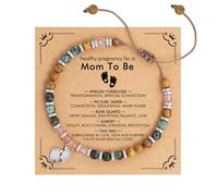 OBSUN Bracelets for Women Natural Stone Best Friend Heart Evil Eye Turtle Wave Inspirational Bracelet Birthday Gifts Graduation Christmas Mother’s Day Gift for Friends Bestie Mom Daughter, 12inches