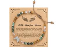 OBSUN Bracelets for Women Natural Stone Best Friend Heart Evil Eye Turtle Wave Inspirational Bracelet Birthday Gifts Graduation Christmas Mother’s Day Gift for Friends Bestie Mom Daughter, 12inches
