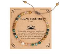 OBSUN Bracelets for Women Natural Stone Best Friend Heart Evil Eye Turtle Wave Inspirational Bracelet Birthday Gifts Graduation Christmas Mother’s Day Gift for Friends Bestie Mom Daughter, 12inches