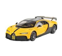OBTABYBQX Diecast 1:18 For Bugatti Chiron Alloy Car Model Scale Luxury Vehicle Model Kits Display Collection Souvenirs Keepsake(Yellow with box)