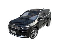 OBTABYBQX Diecast 1:18 For Jeeps Grand Commander SUV Alloy Car Models Scale Luxury Metal Vehicle Model Display Ornaments Keepsake(Black)