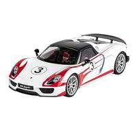 OBTABYBQX Diecast 1:18 For Porsche 918 Spyder Scale Alloy Car Models Vehicle Model Display Simulation Vehicle Collection Ornaments Keepsake(Red with white)